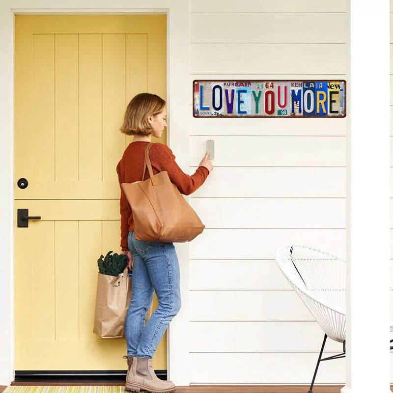 “LOVE YOU MORE” Metal Wall Decor