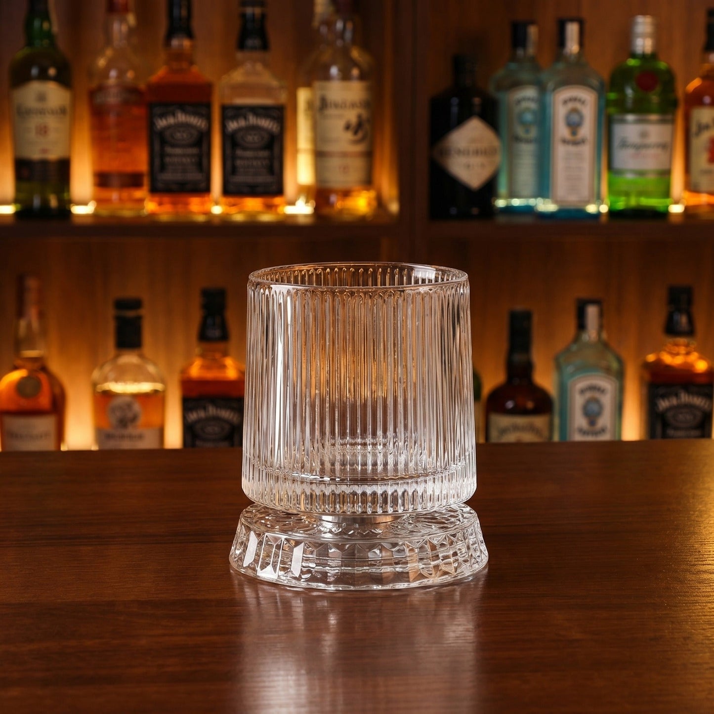 Luxury Spinning Crystal Whiskey Glass, Perfect for Halloween Parties, Thanksgiving & Christmas Gift Set