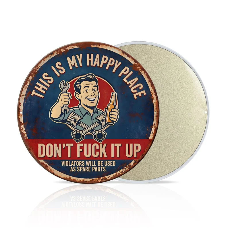 "This Is My Happy Place" Metal Tin Sign