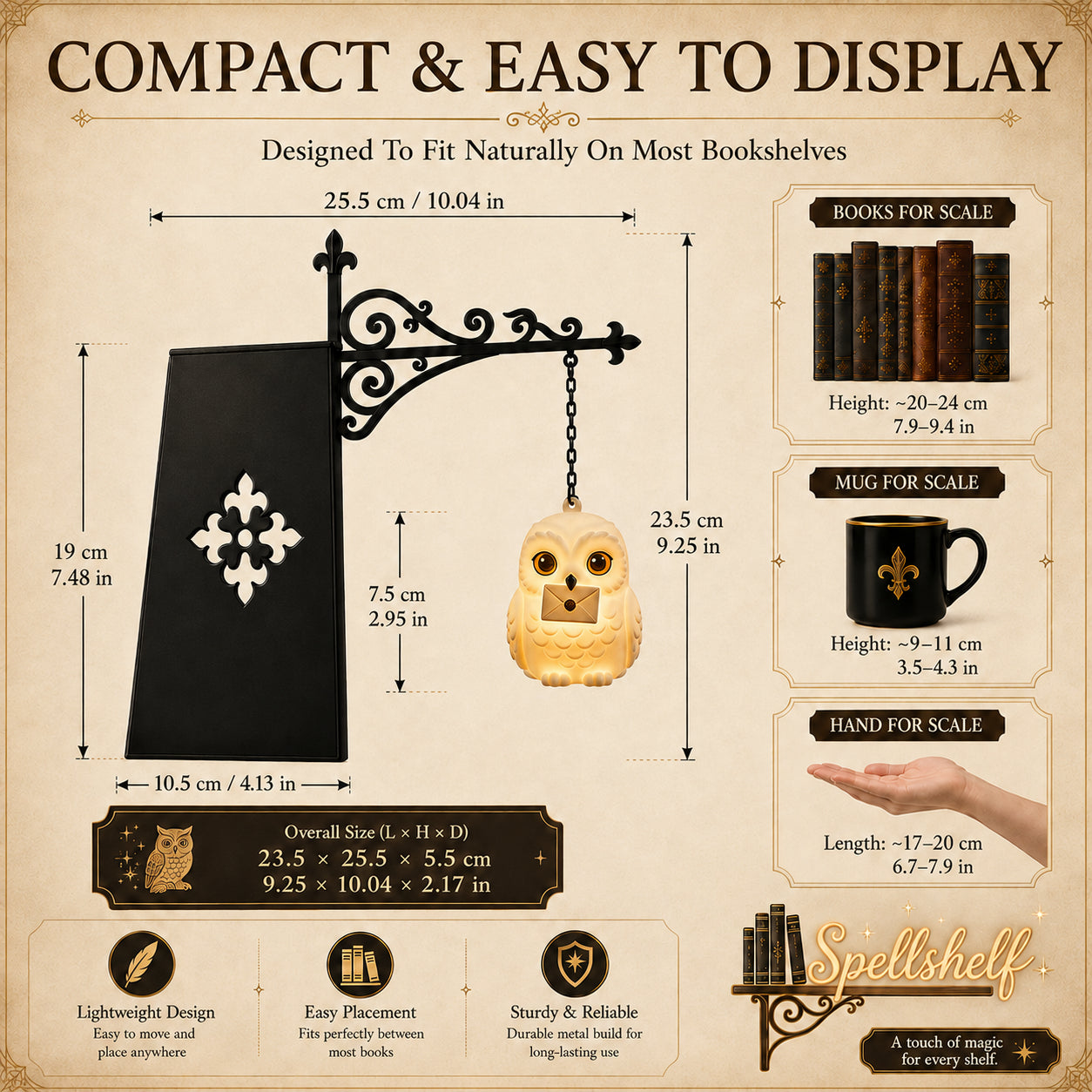 Bookshelf Lantern Light - Halloween Gifts for Book Lovers