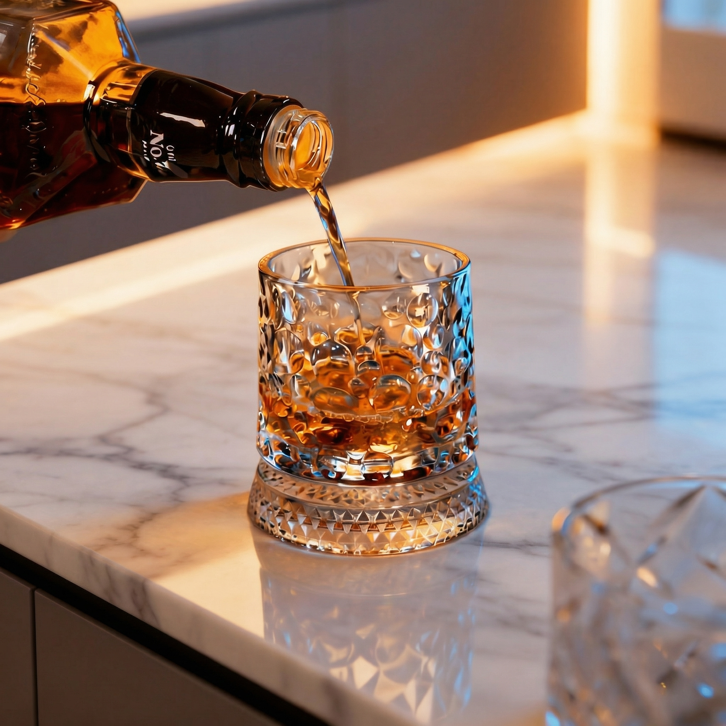 Luxury Spinning Crystal Whiskey Glass, Perfect for Halloween Parties, Thanksgiving & Christmas Gift Set