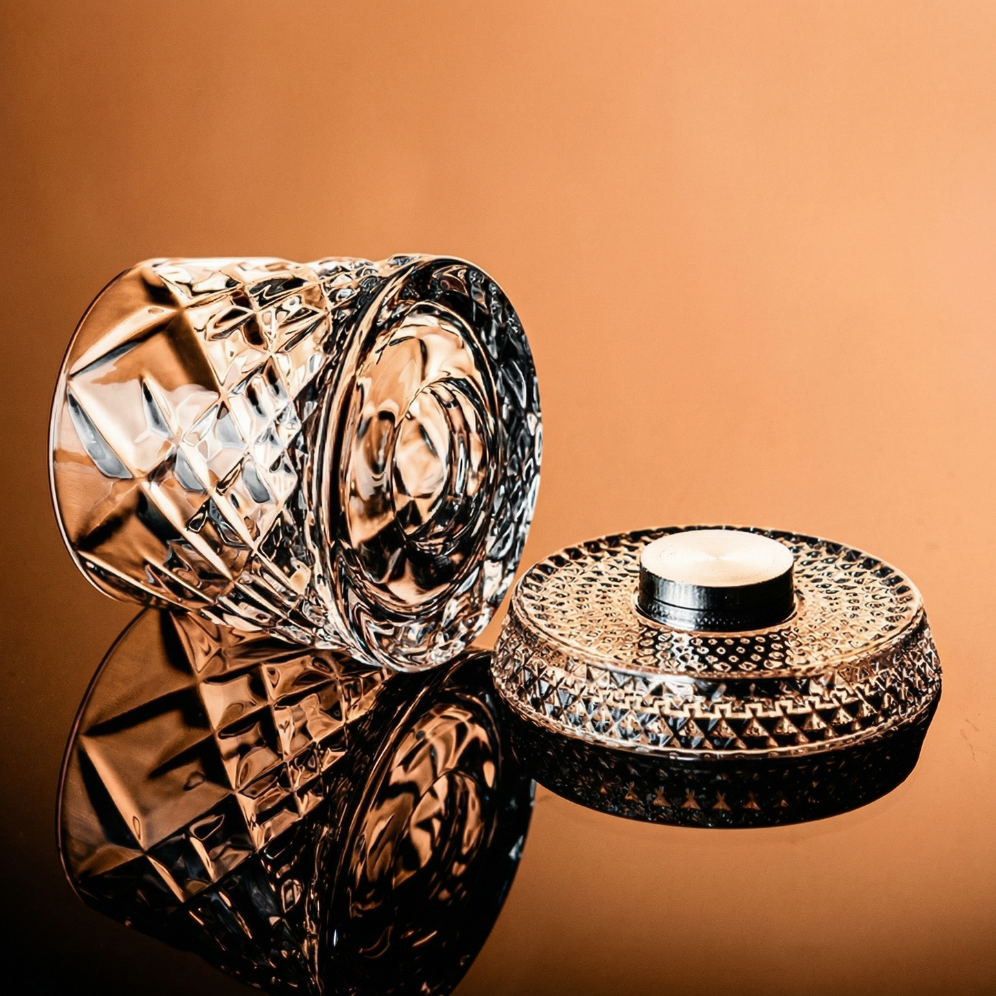 Luxury Spinning Crystal Whiskey Glass, Perfect for Halloween Parties, Thanksgiving & Christmas Gift Set