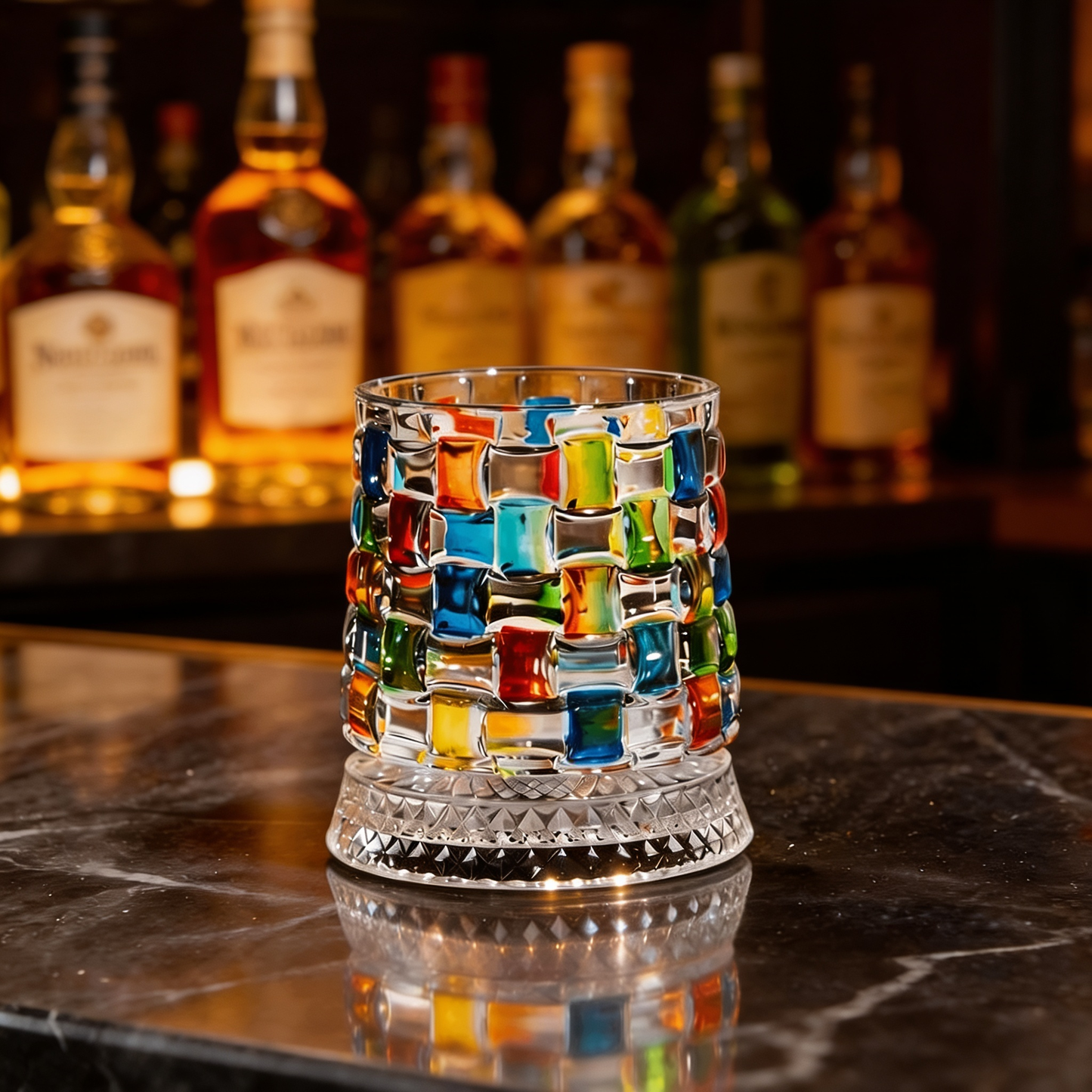 Luxury Spinning Crystal Whiskey Glass, Perfect for Halloween Parties, Thanksgiving & Christmas Gift Set